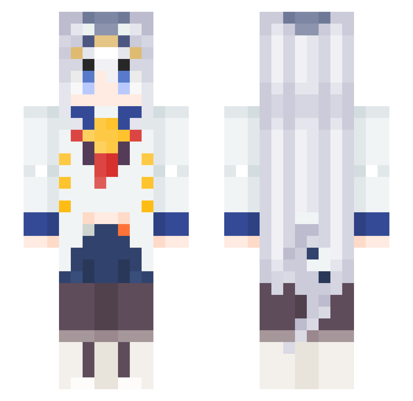 KawaiiKiller112 Minecraft skin, front and back view