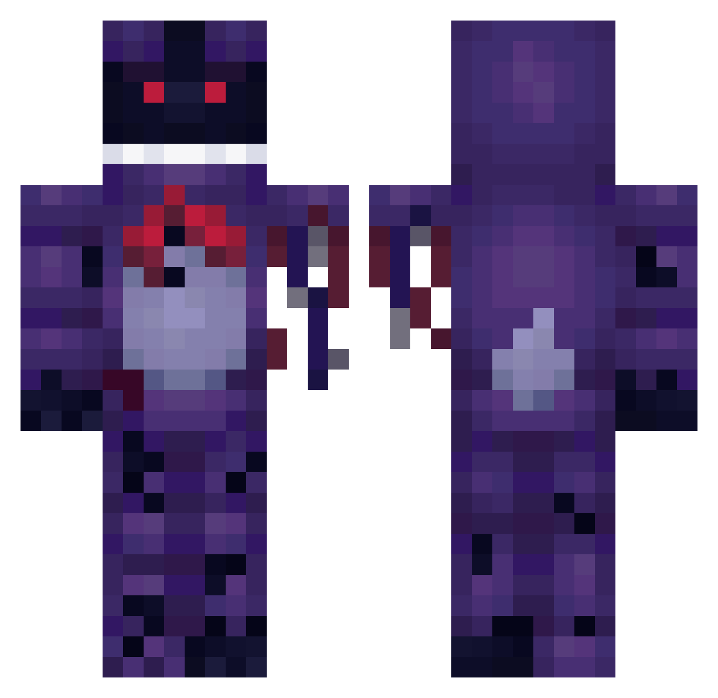 Vert_OT Minecraft skin, front and back view