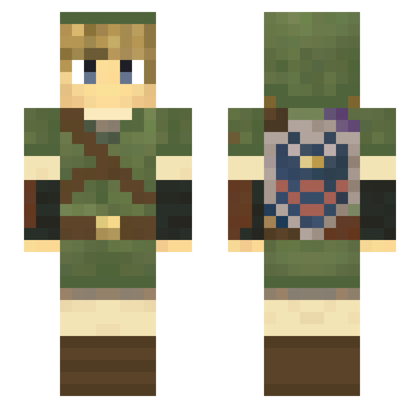 TheGrone12 Minecraft skin, front and back view