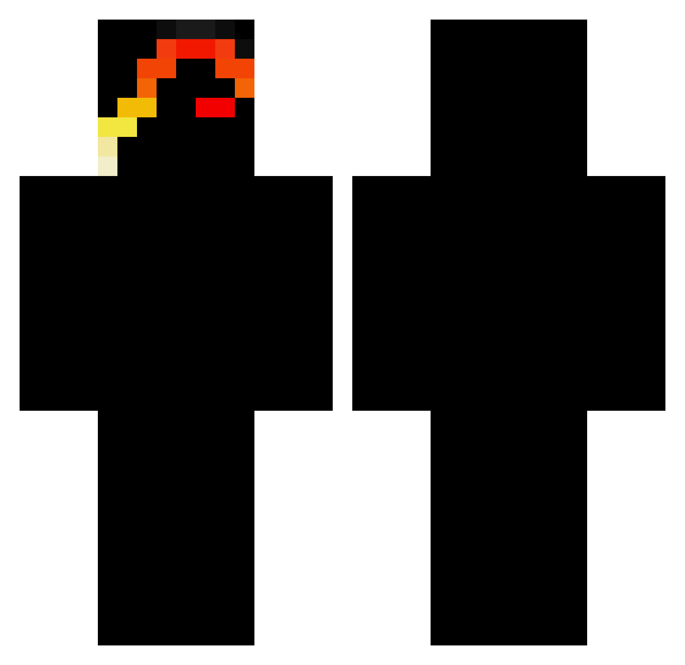 Puchu73 Minecraft skin, front and back view