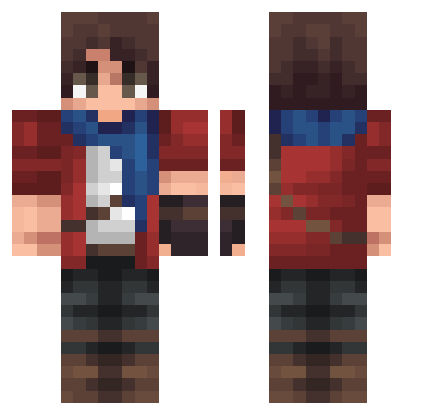 little_vault Minecraft skin, front and back view