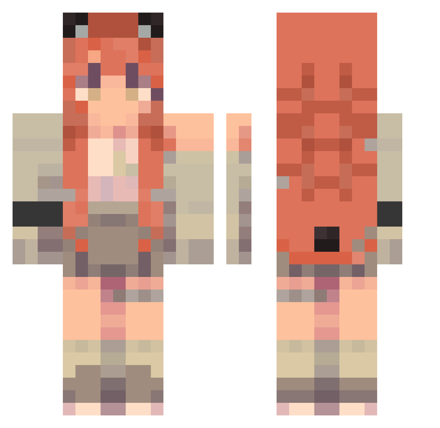 tristan2219 Minecraft skin, front and back view