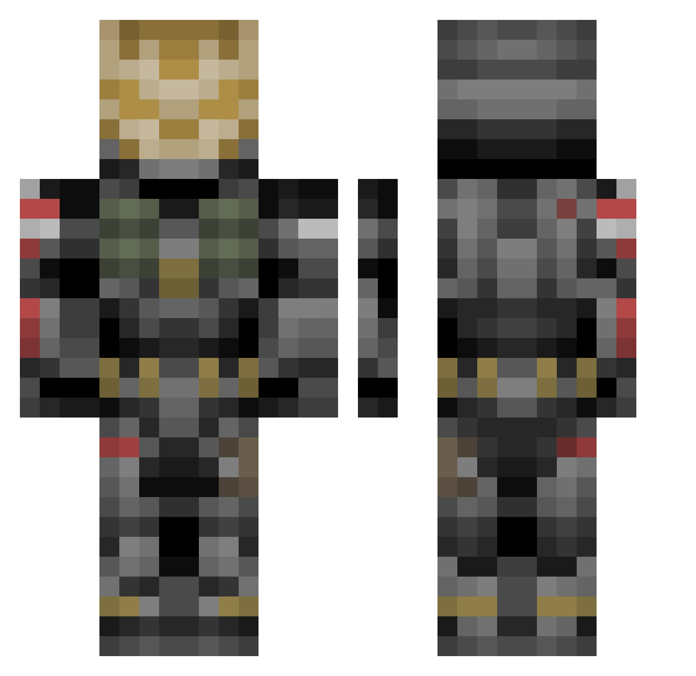Randomguy0404 Minecraft skin, front and back view