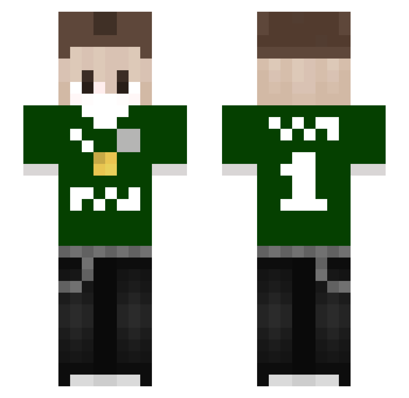 Tugas125 Minecraft skin, front and back view