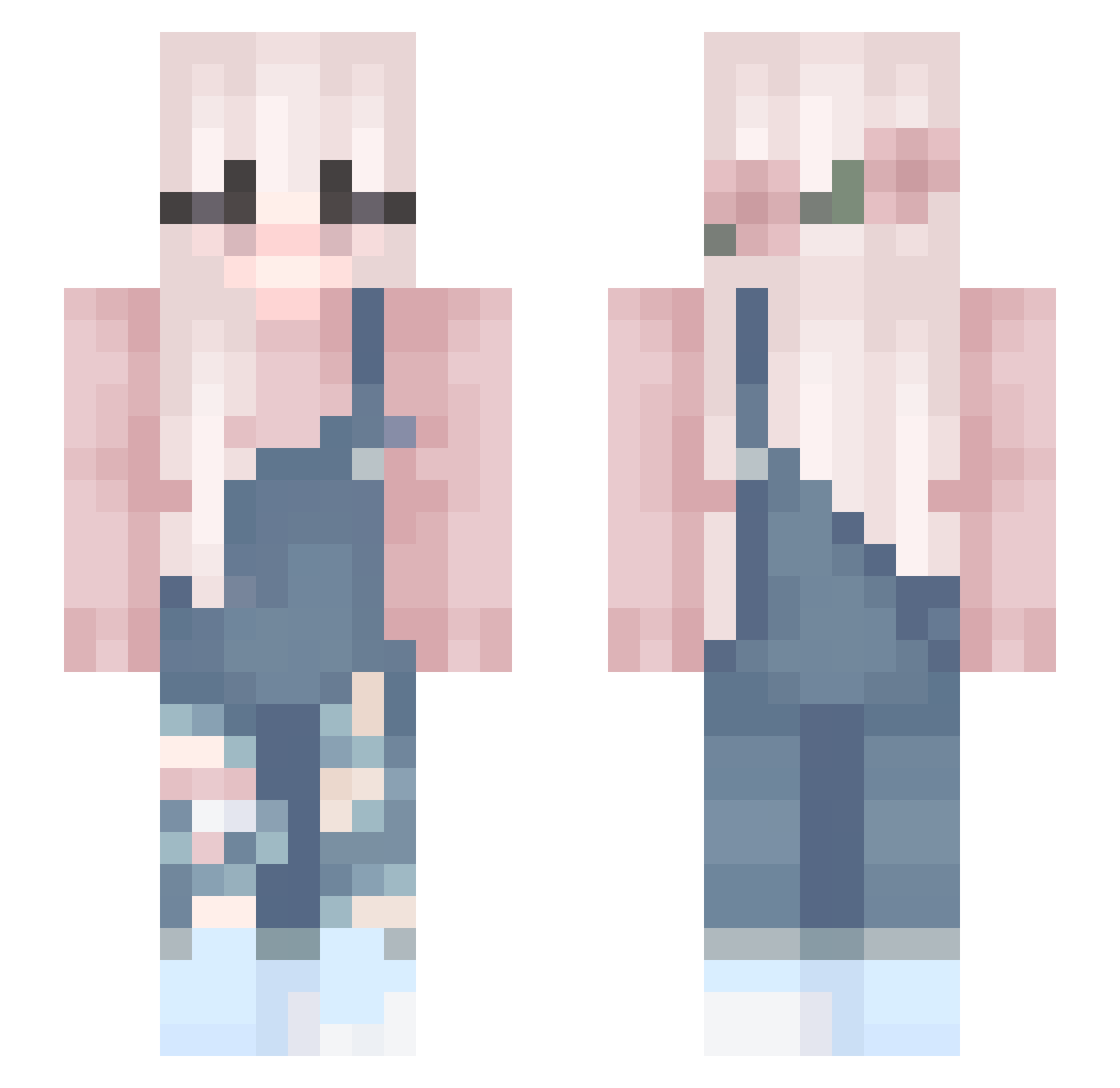 rabbit0d Minecraft skin, front and back view