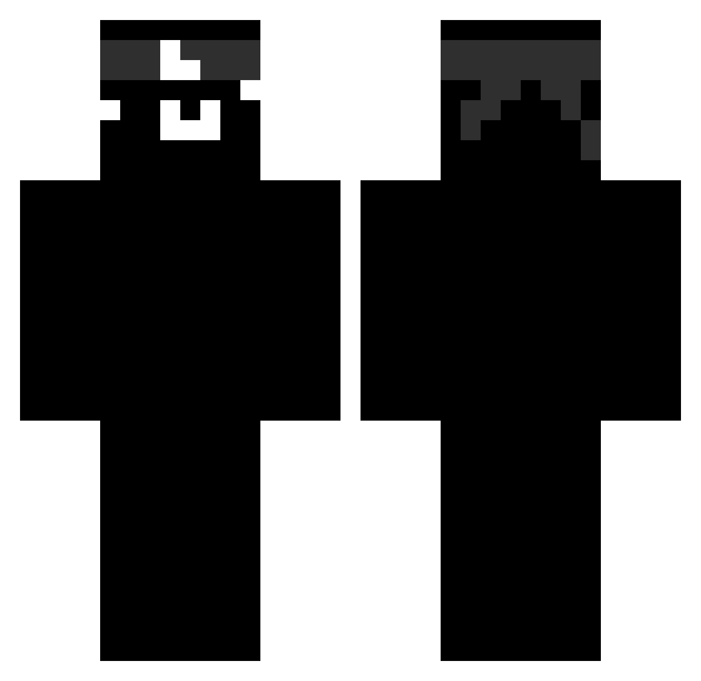 OhShooto Minecraft skin, front and back view
