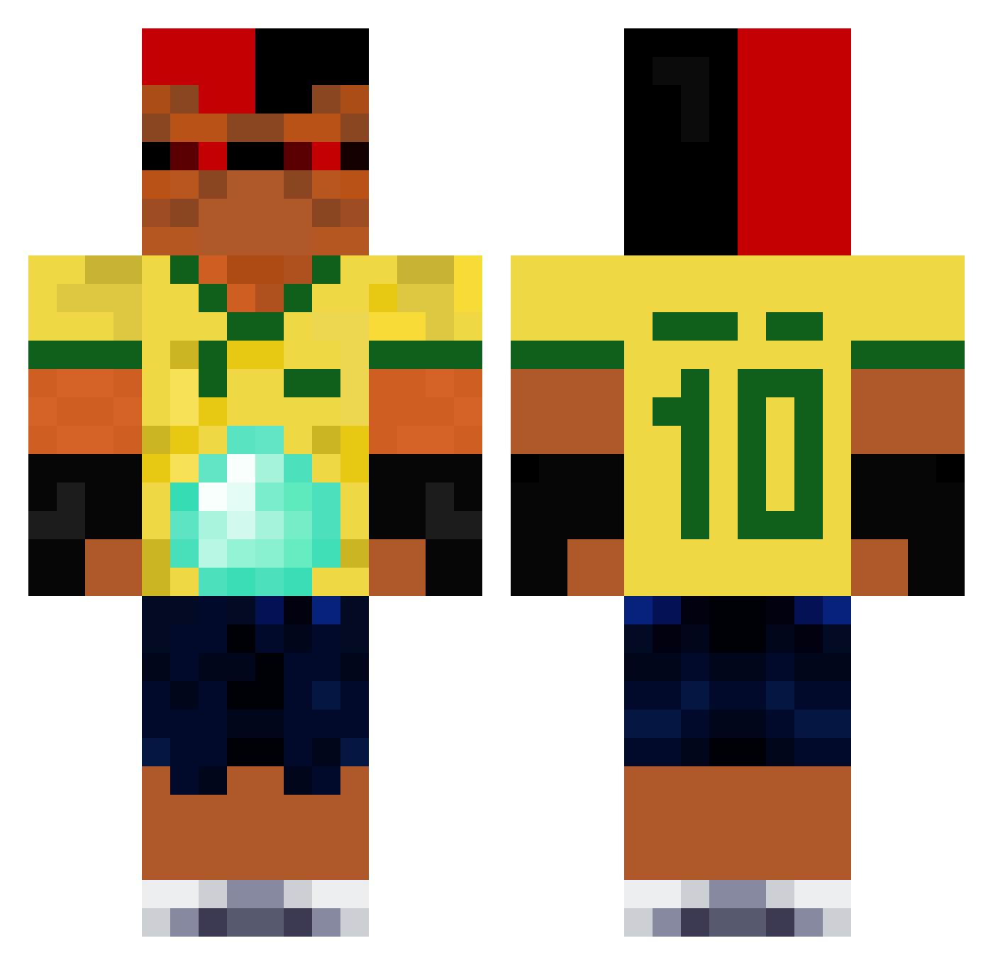 GersonGaymer Minecraft skin, front and back view