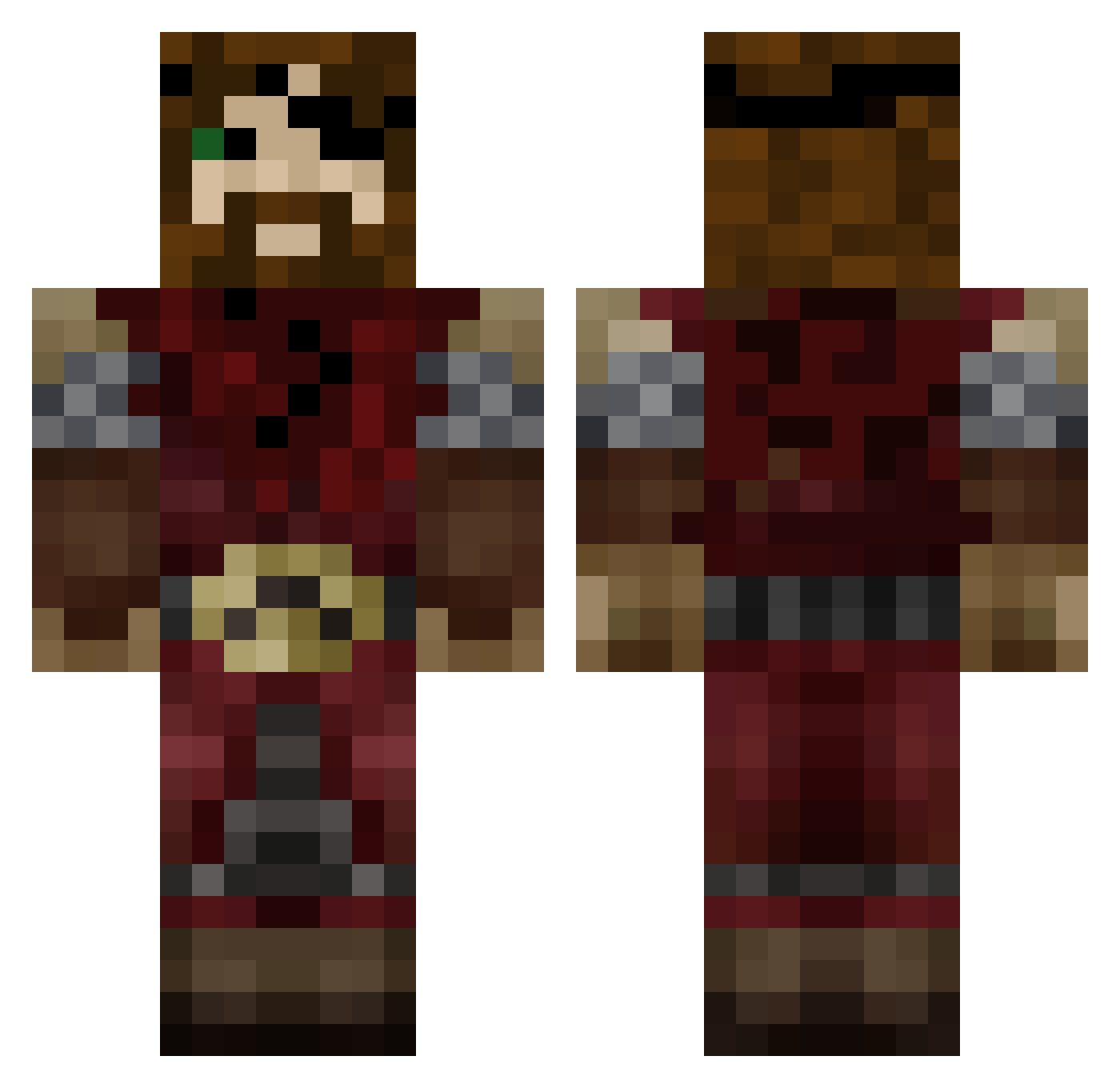 Theurgy Minecraft skin, front and back view