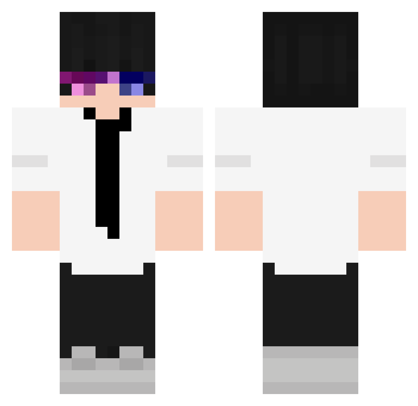 vexmn56 Minecraft skin, front and back view