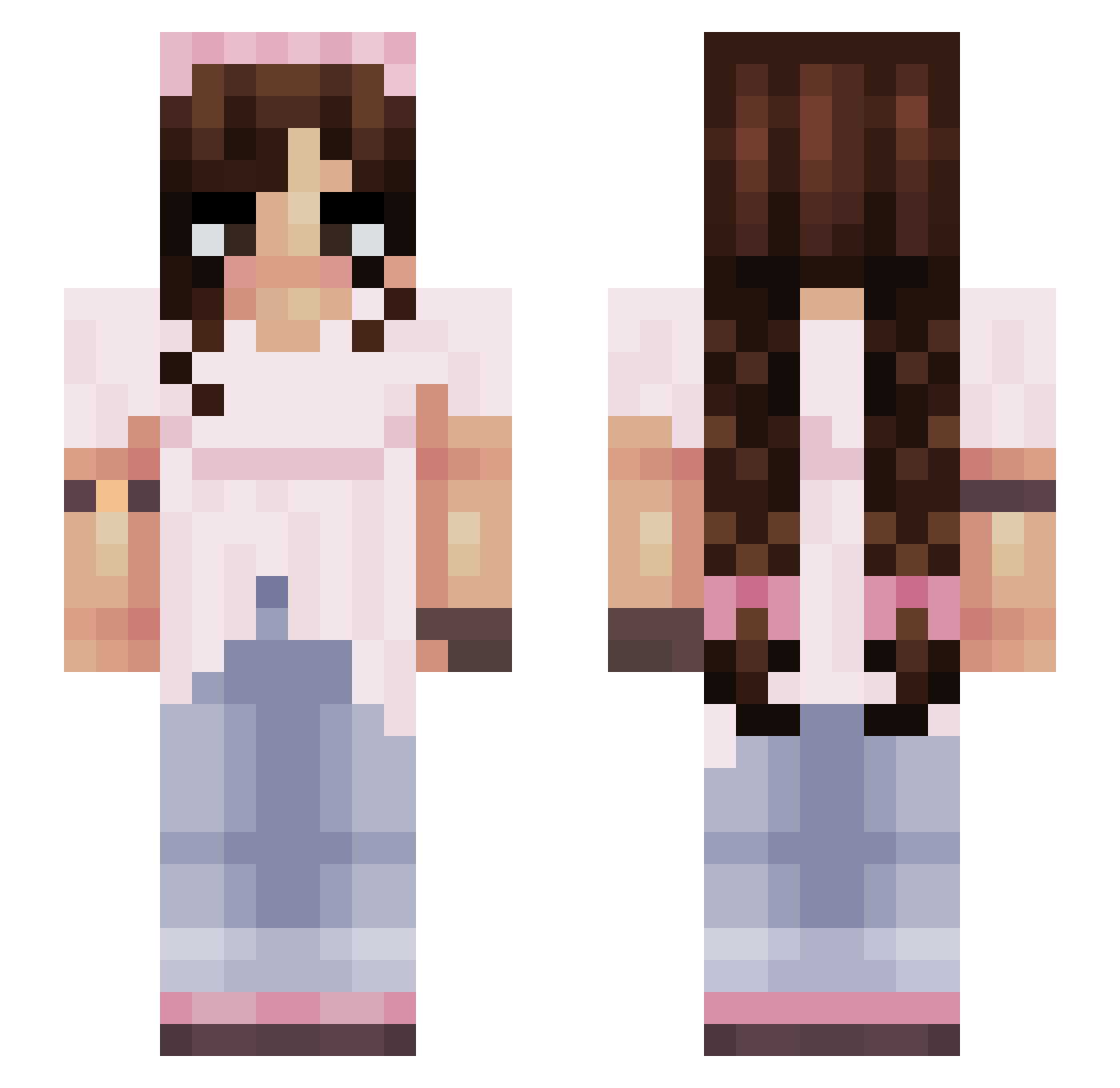 EnobariaM Minecraft skin, front and back view