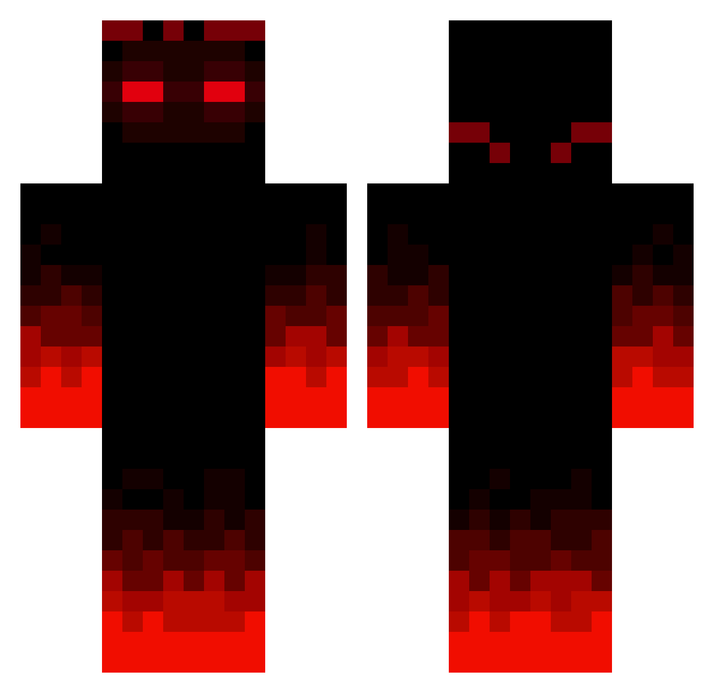 K3Nzii Minecraft skin, front and back view