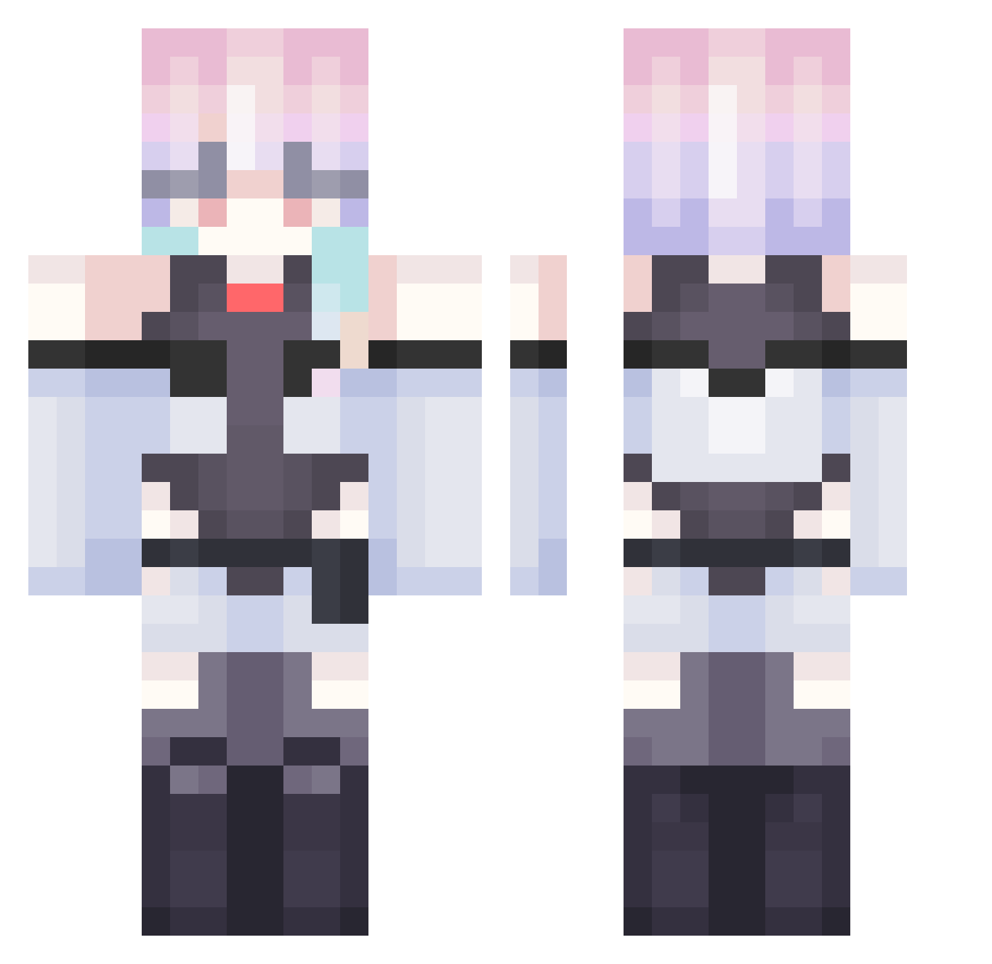 Heathen369 Minecraft skin, front and back view