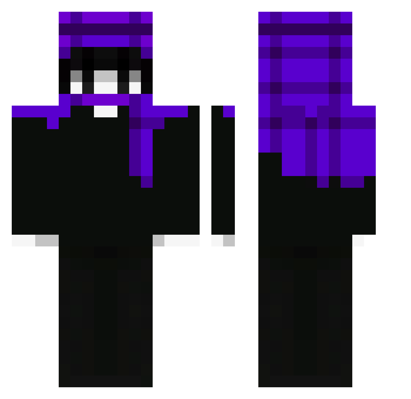 Trickful Minecraft skin, front and back view