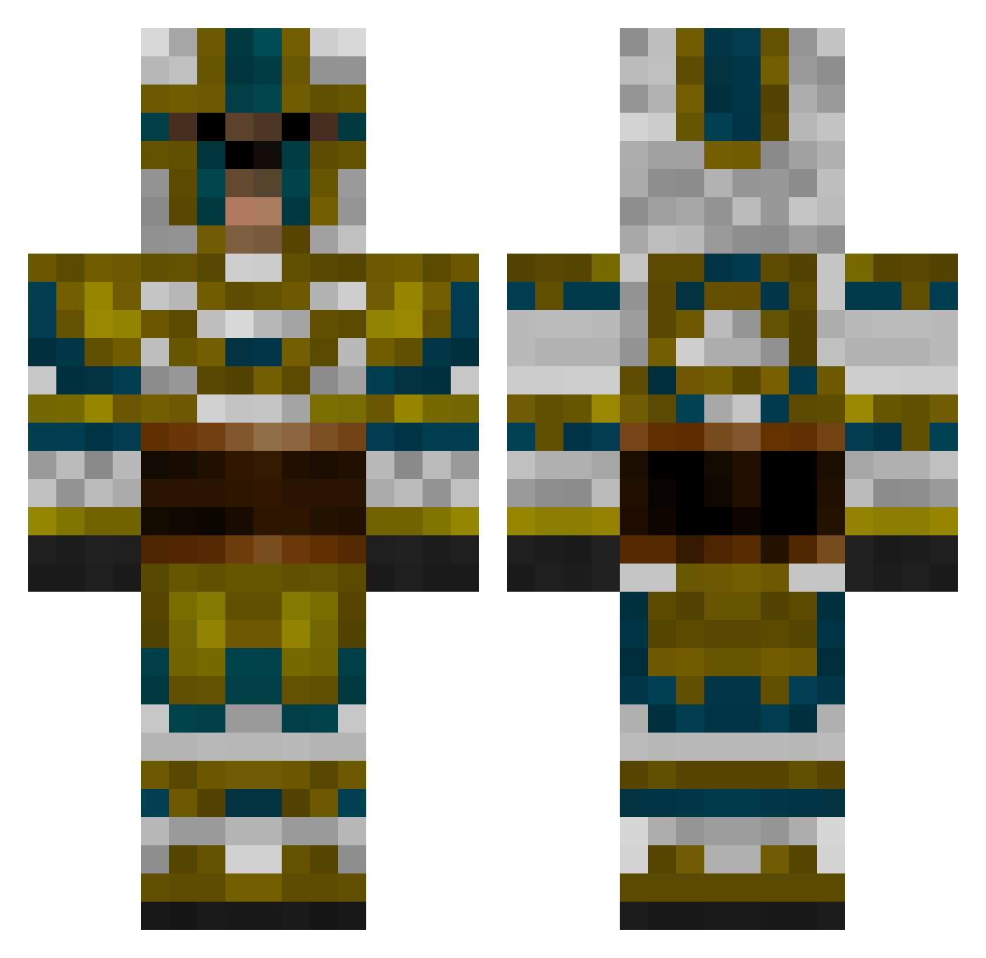 superavit Minecraft skin, front and back view