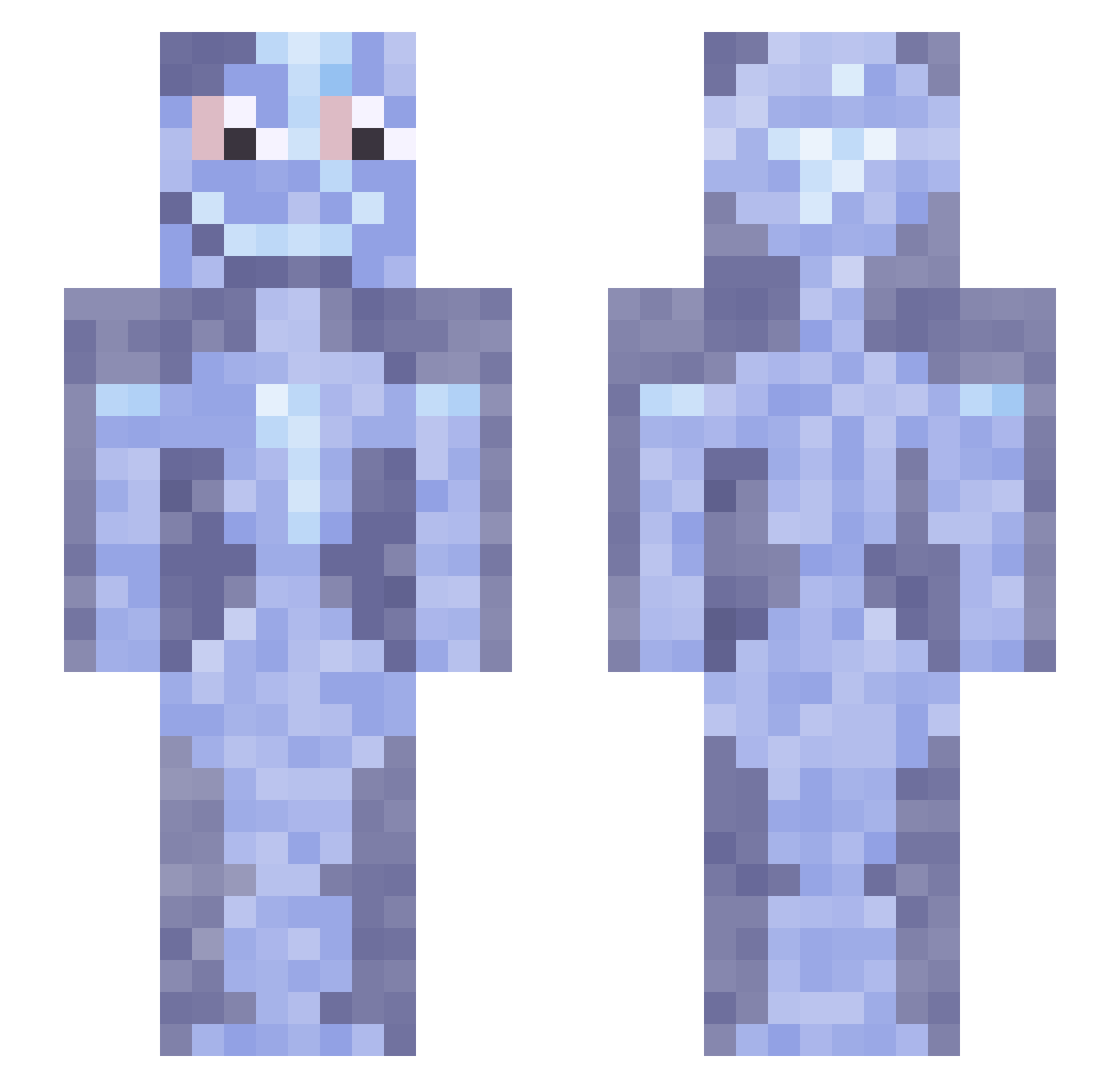 rad_jav Minecraft skin, front and back view