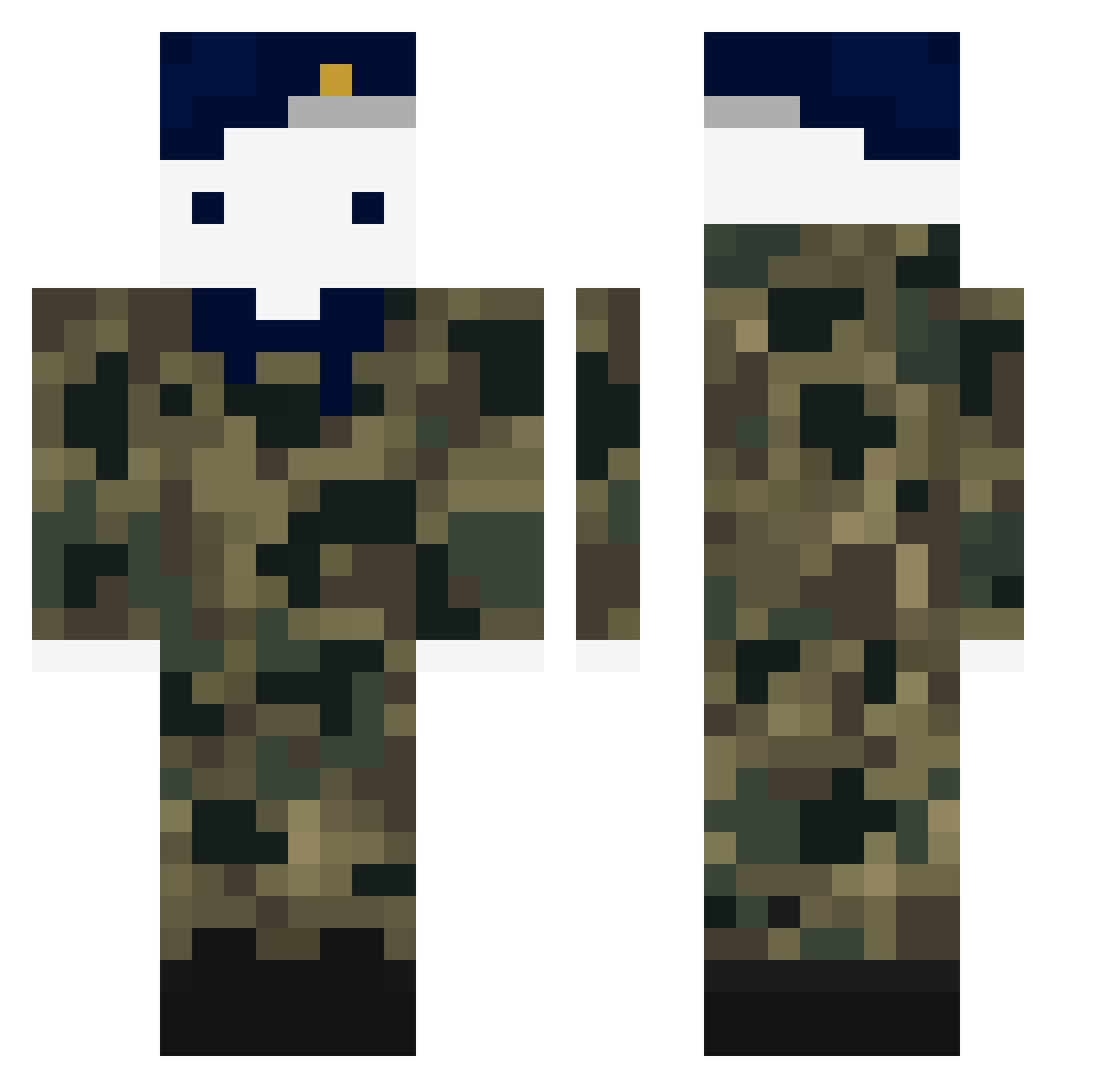 SlypsKPS Minecraft skin, front and back view