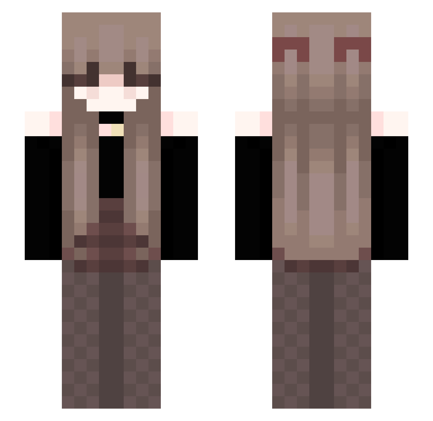 Roxie Minecraft skin, front and back view