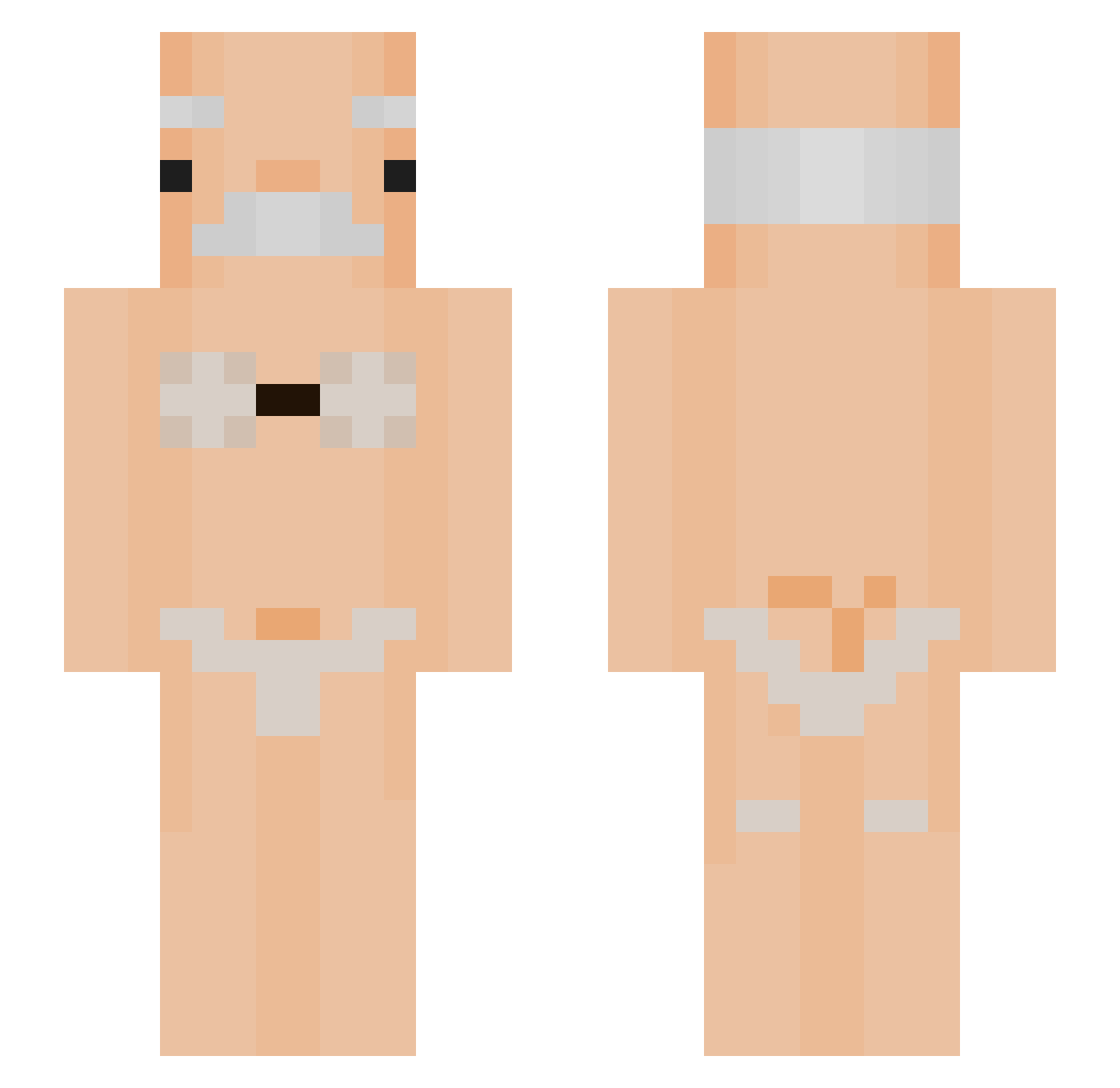 Zsu1ko Minecraft skin, front and back view