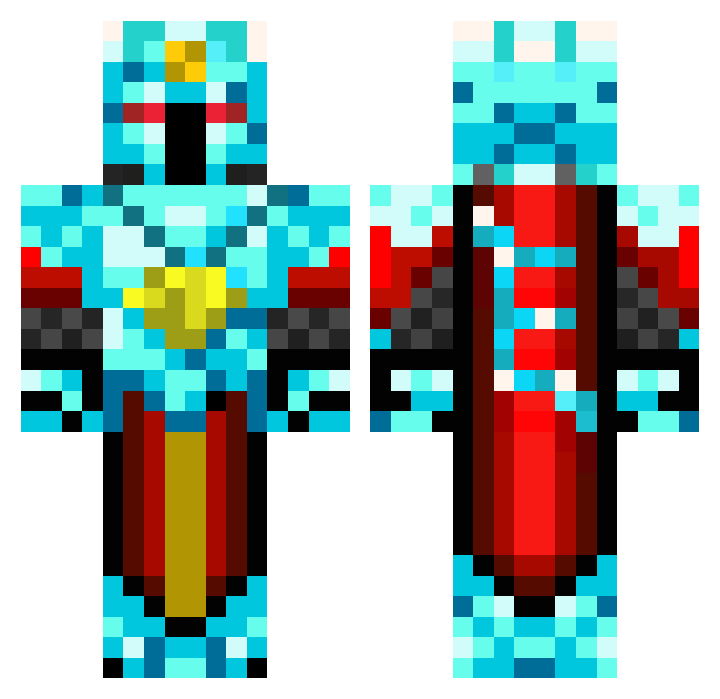 Ladan__ Minecraft skin, front and back view