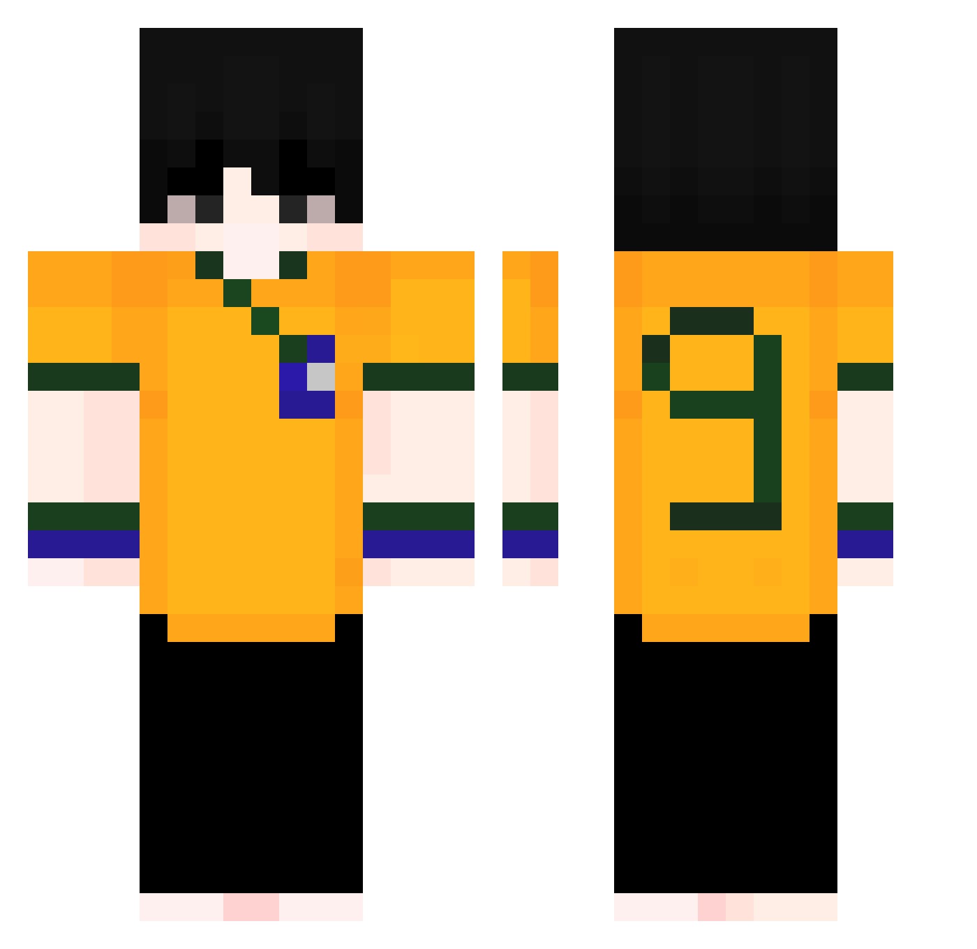 EduDuck Minecraft skin, front and back view