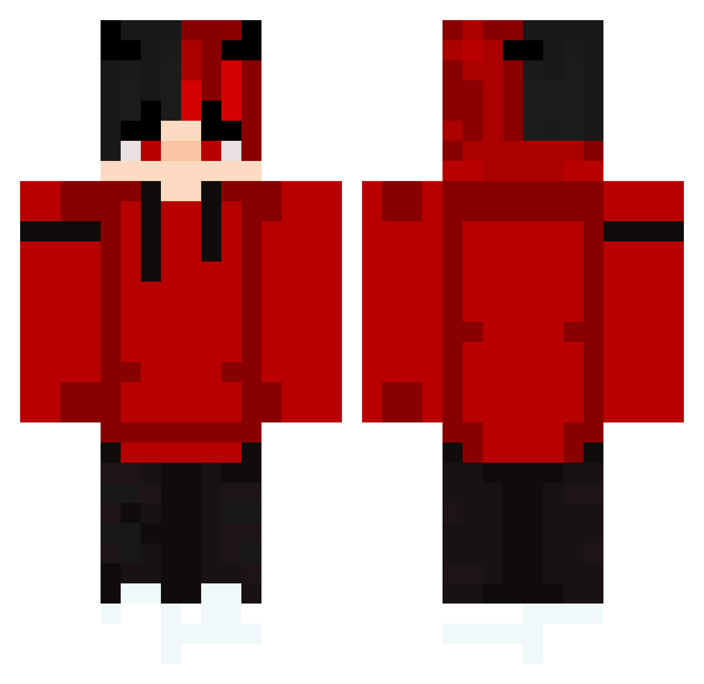 Yoboy_bob Minecraft skin, front and back view