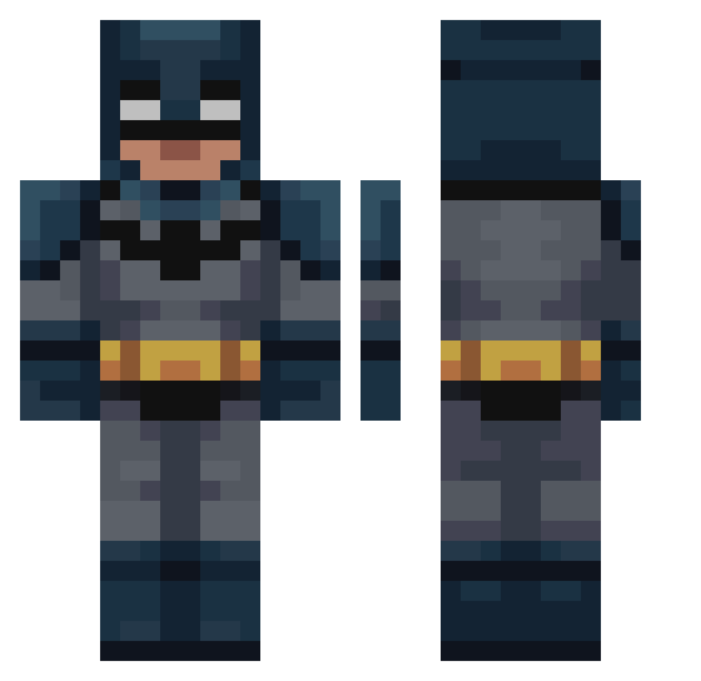 ProfBraneStawm Minecraft skin, front and back view
