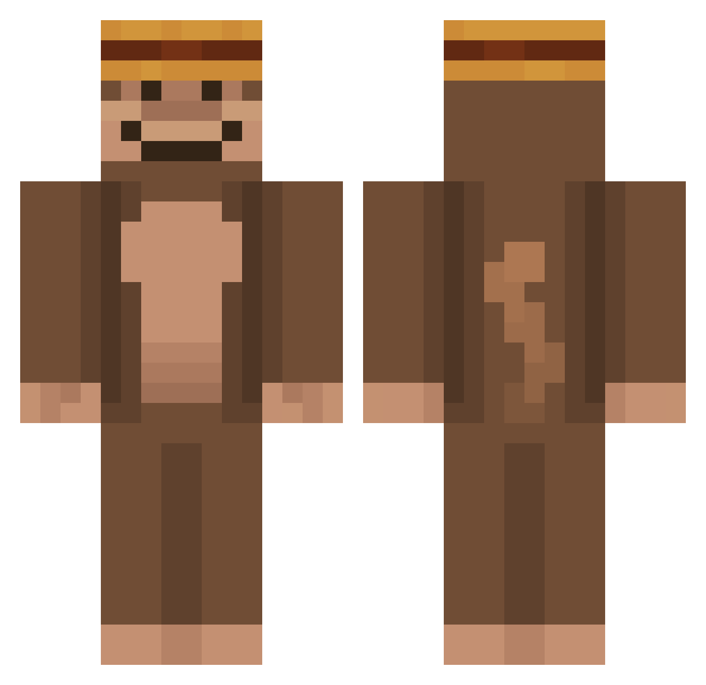 FoughtFurbal16 Minecraft skin, front and back view