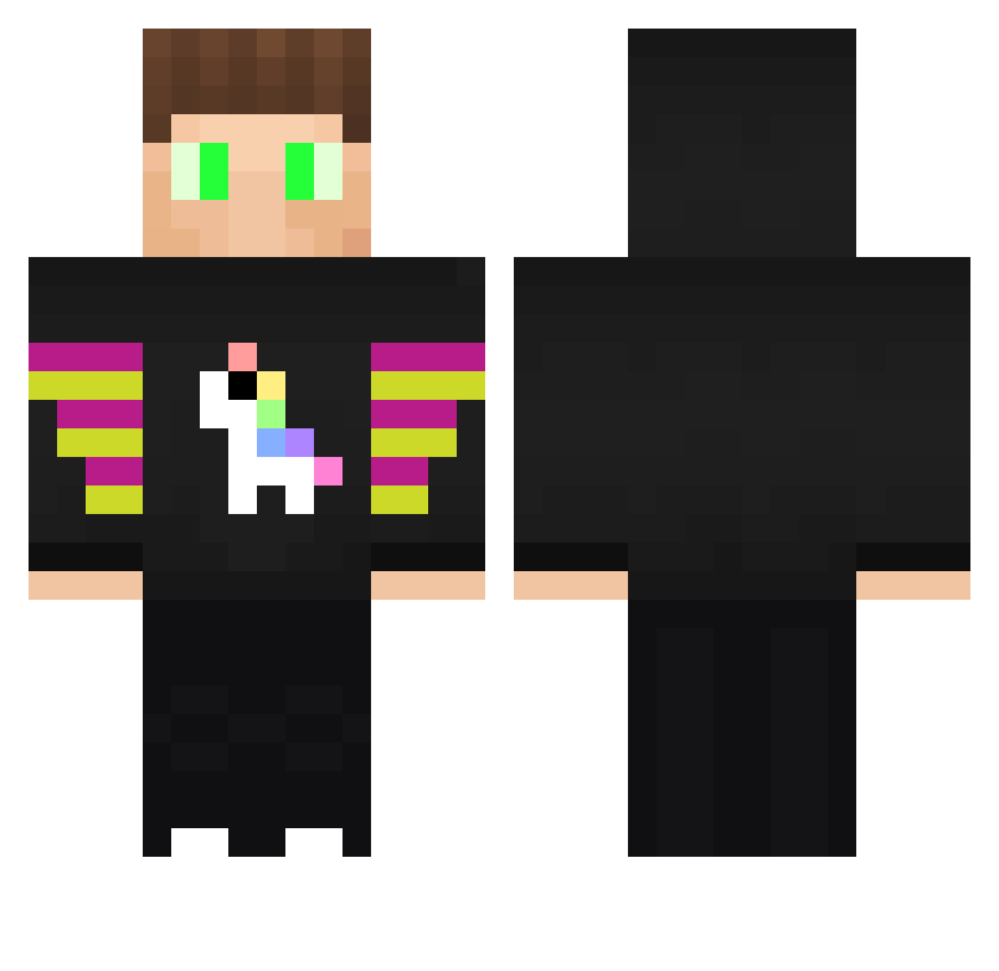 ReiVax0 Minecraft skin, front and back view
