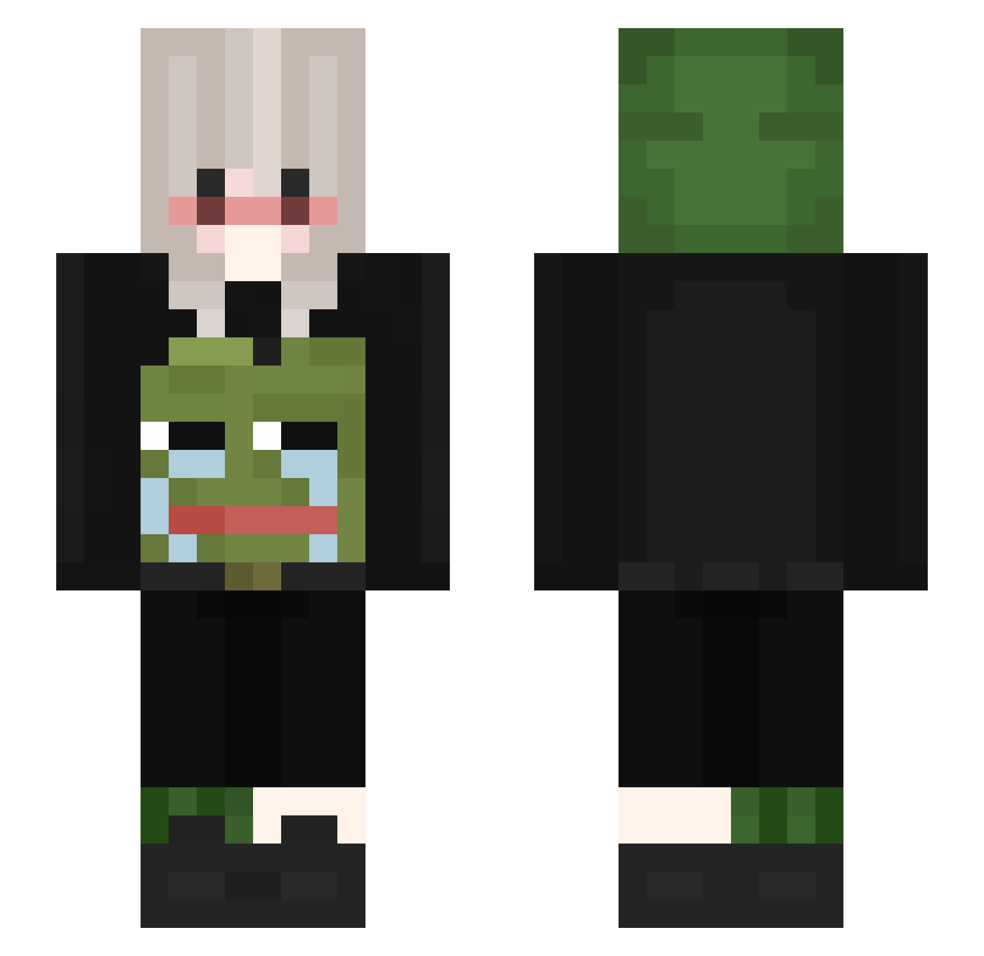 sleepingxd Minecraft skin, front and back view