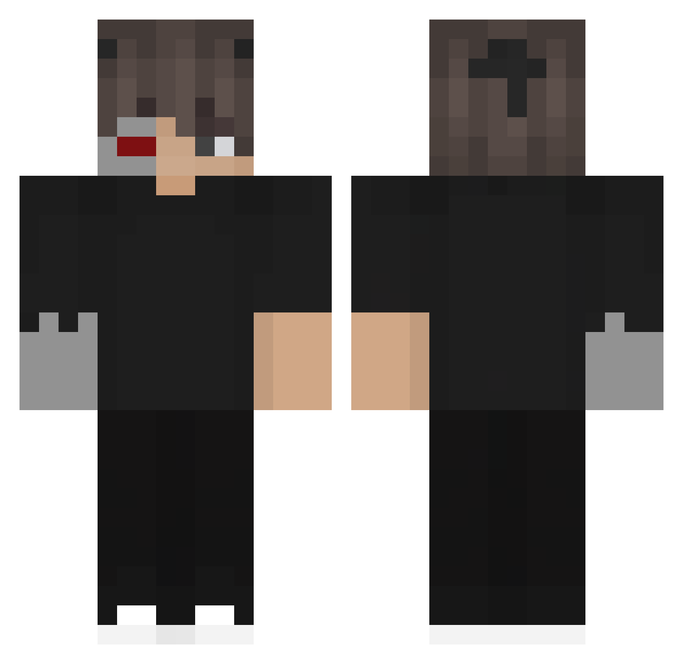 jayjayCIT Minecraft skin, front and back view