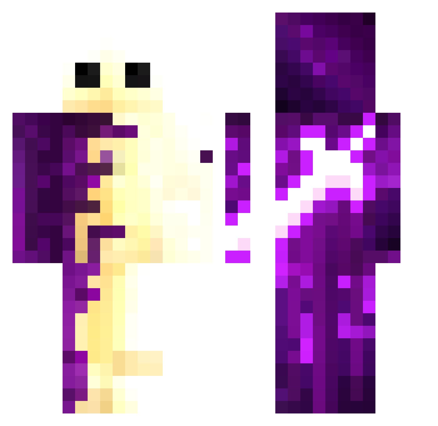 Seek1011 Minecraft skin, front and back view