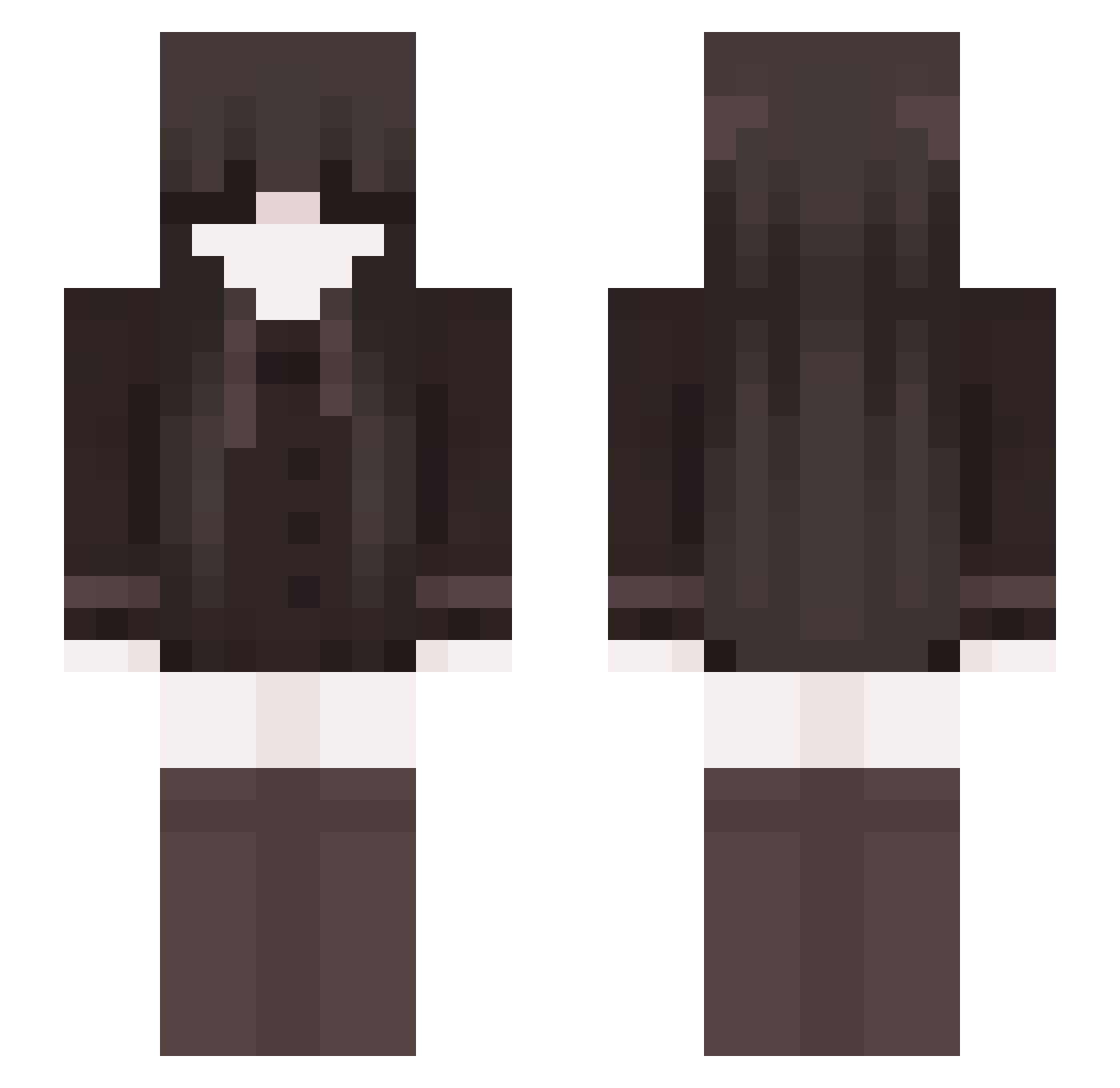 sapphirze Minecraft skin, front and back view