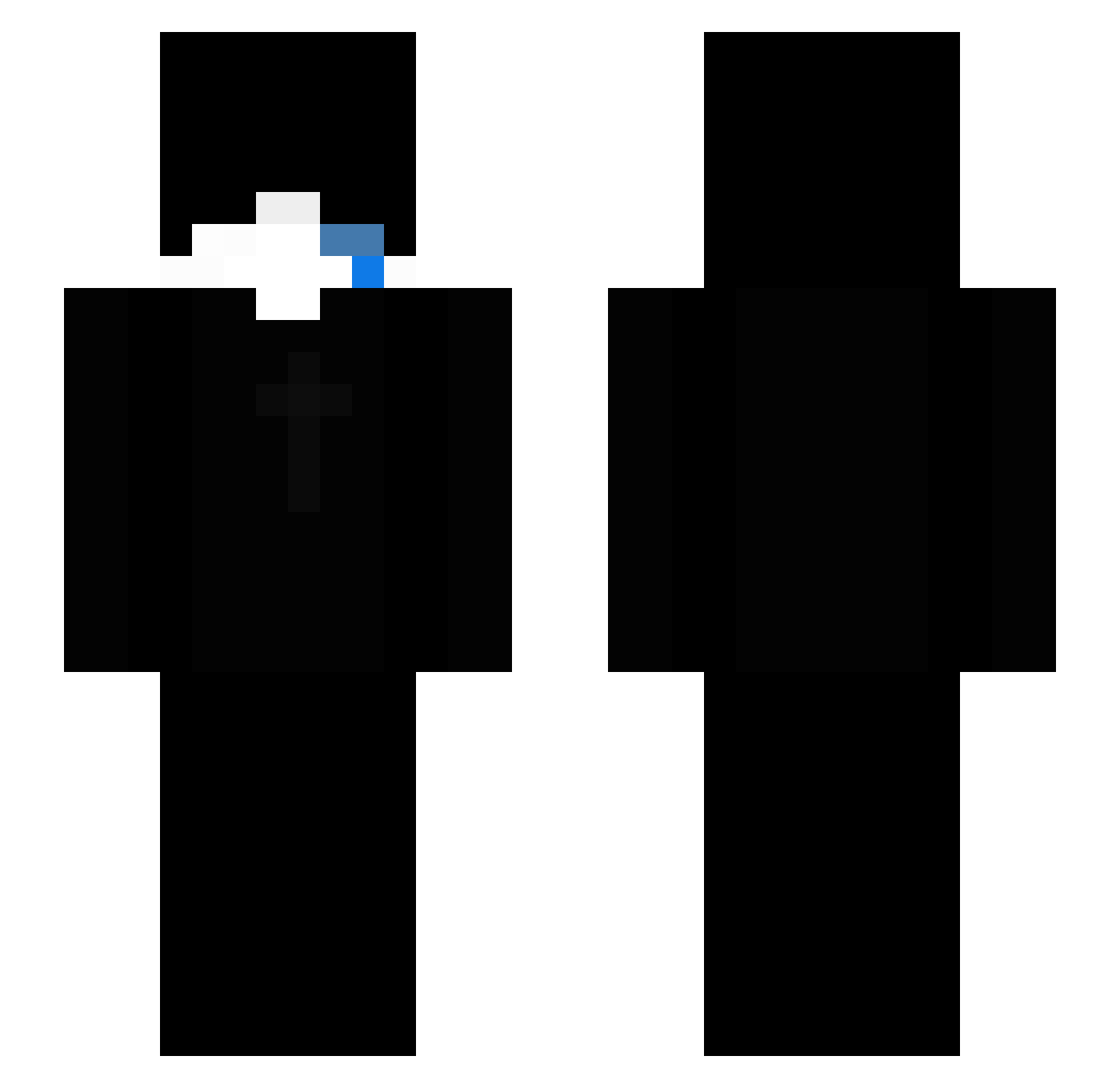 RAVENOR162 Minecraft skin, front and back view