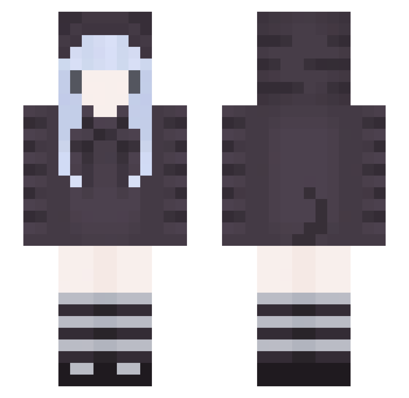 seobuni Minecraft skin, front and back view