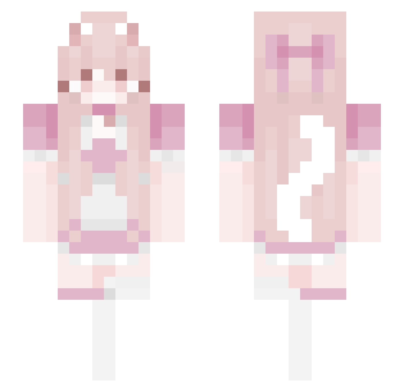 KunziteTrap Minecraft skin, front and back view