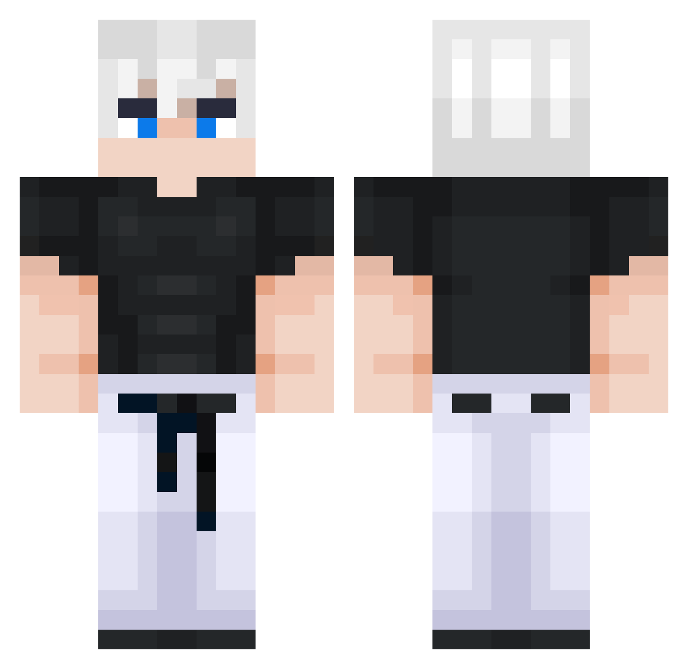 senpai1karma Minecraft skin, front and back view
