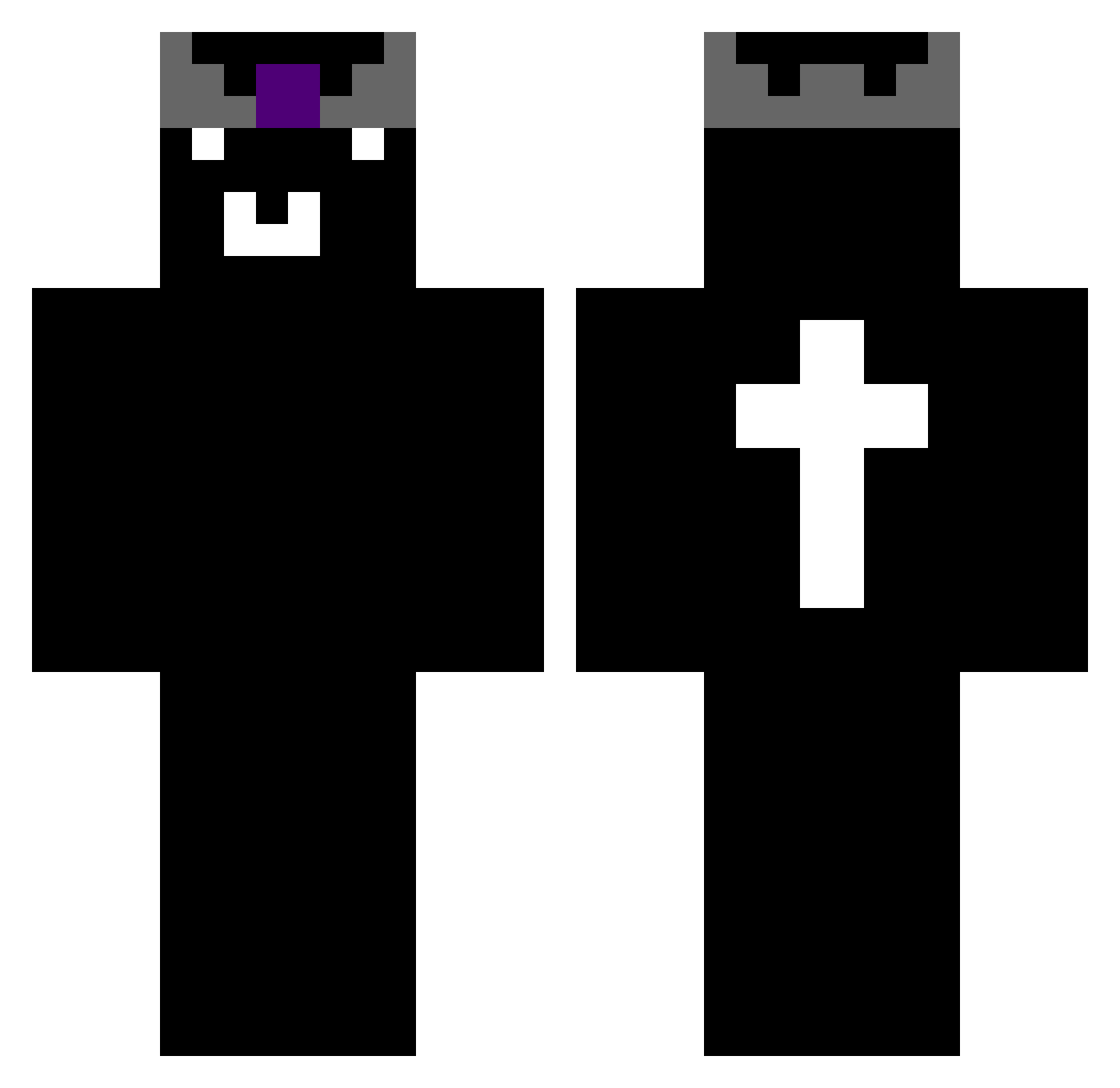 mahksiem Minecraft skin, front and back view