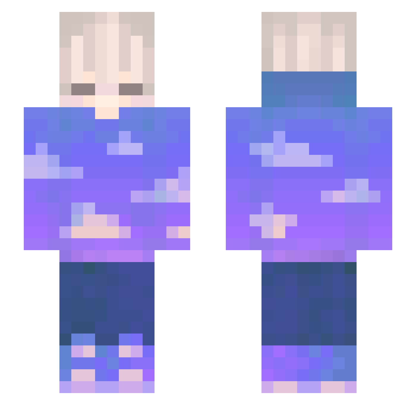 GuyK_ Minecraft skin, front and back view