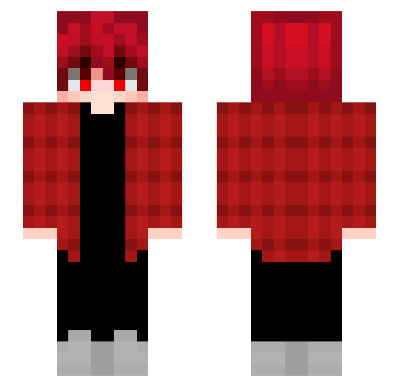 rytrixx Minecraft skin, front and back view
