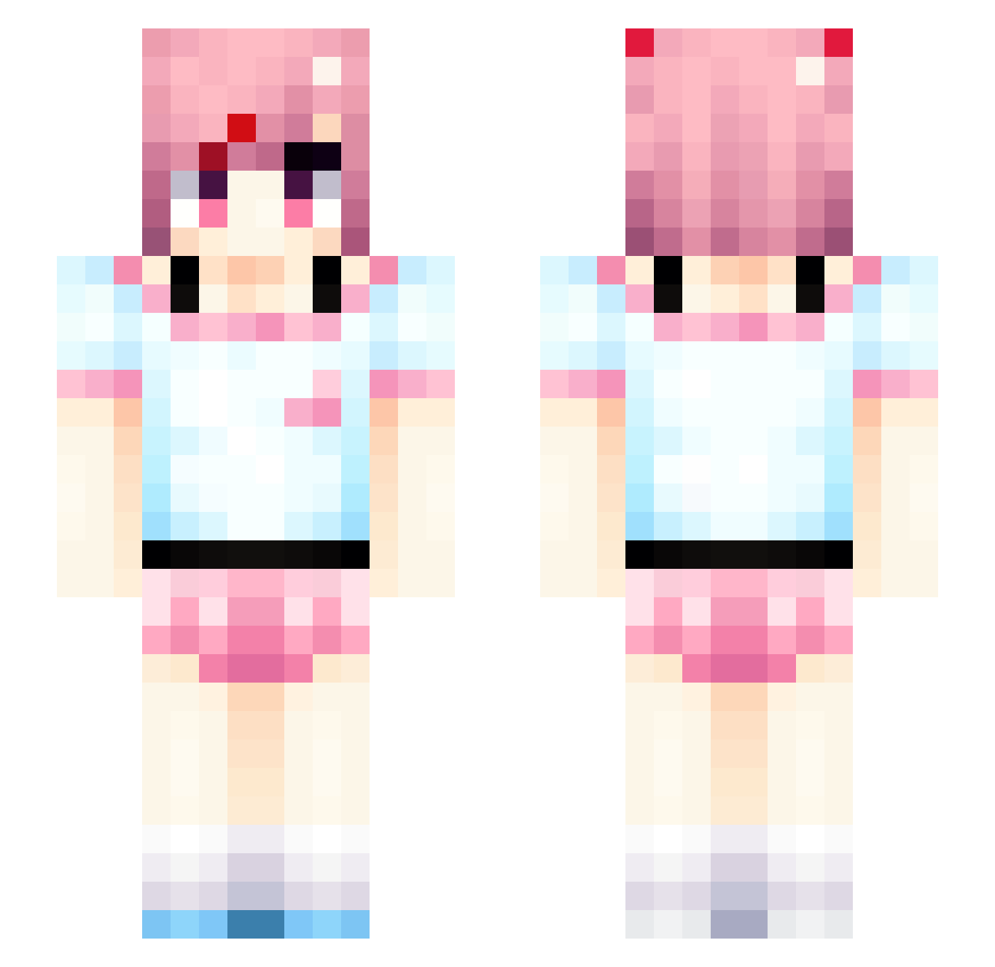 realvisper Minecraft skin, front and back view