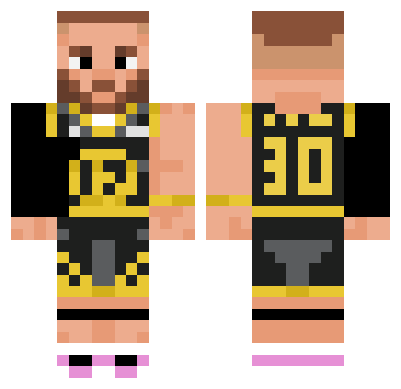 sugaseanelite Minecraft skin, front and back view