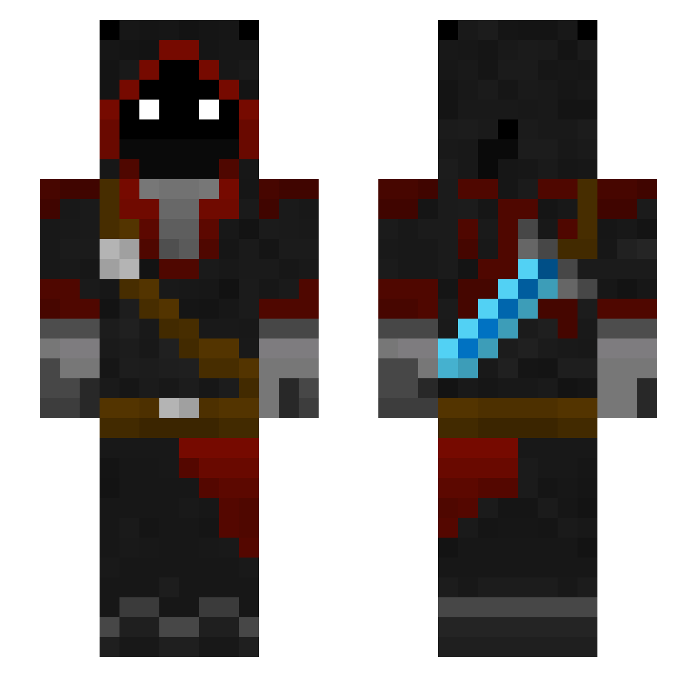 MacDudaaa Minecraft skin, front and back view