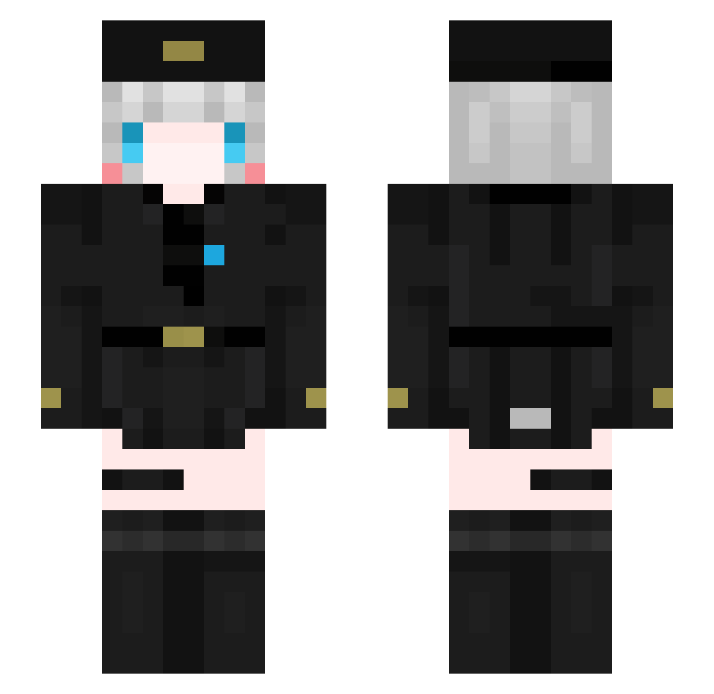 Xin_gyu Minecraft skin, front and back view