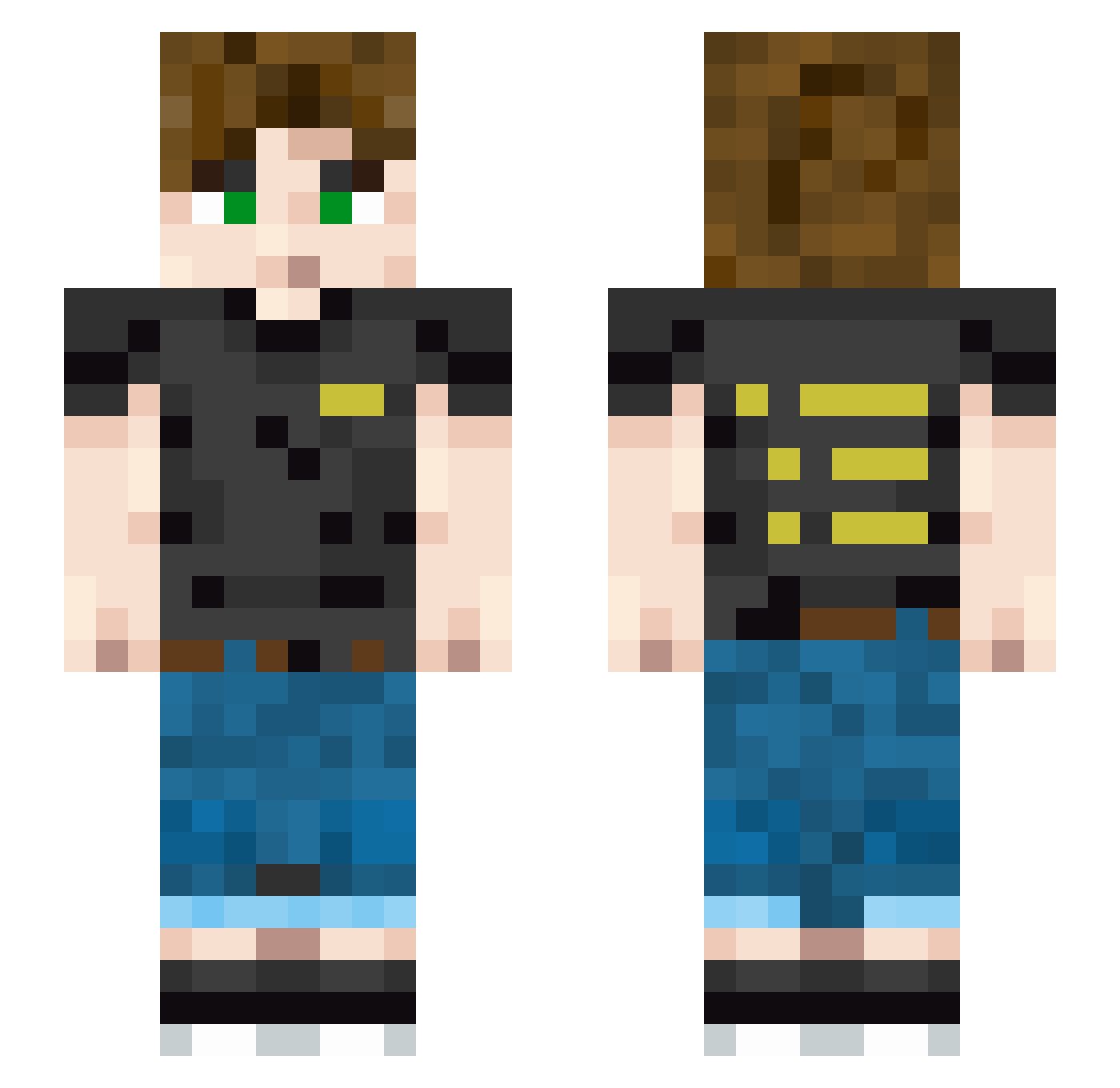 Rylof Minecraft skin, front and back view