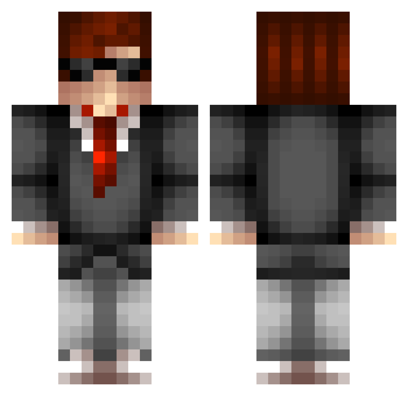 justvoid1337 Minecraft skin, front and back view