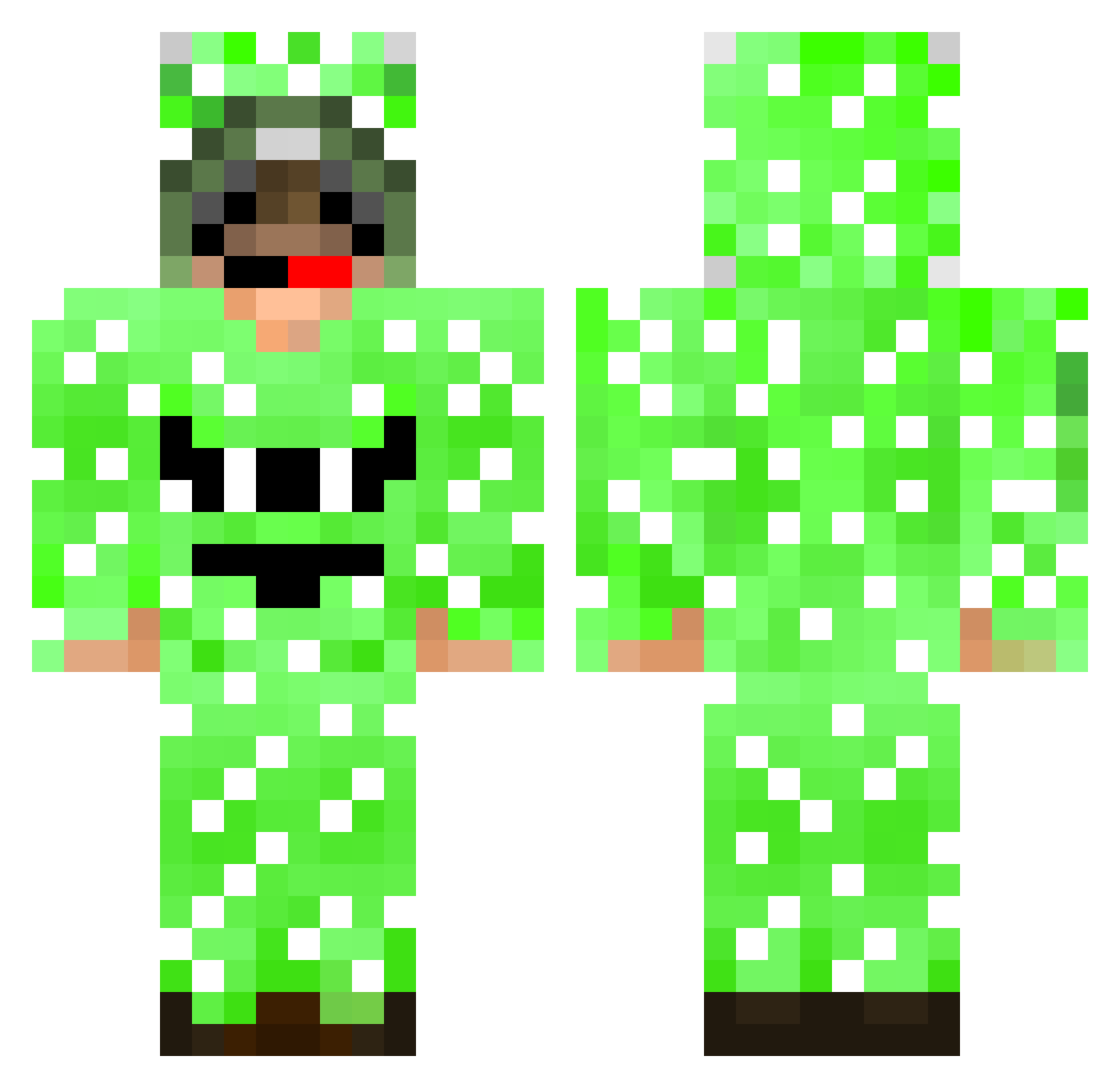 4matical Minecraft skin, front and back view