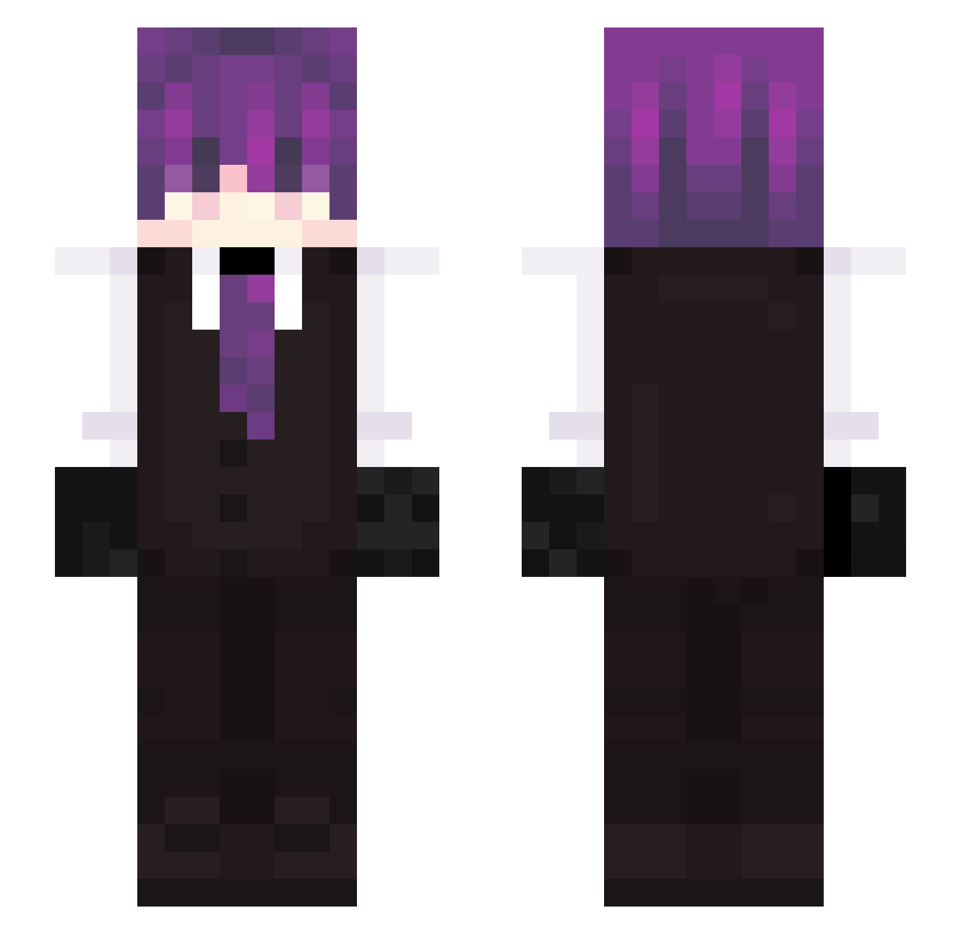 zqmn_ Minecraft skin, front and back view