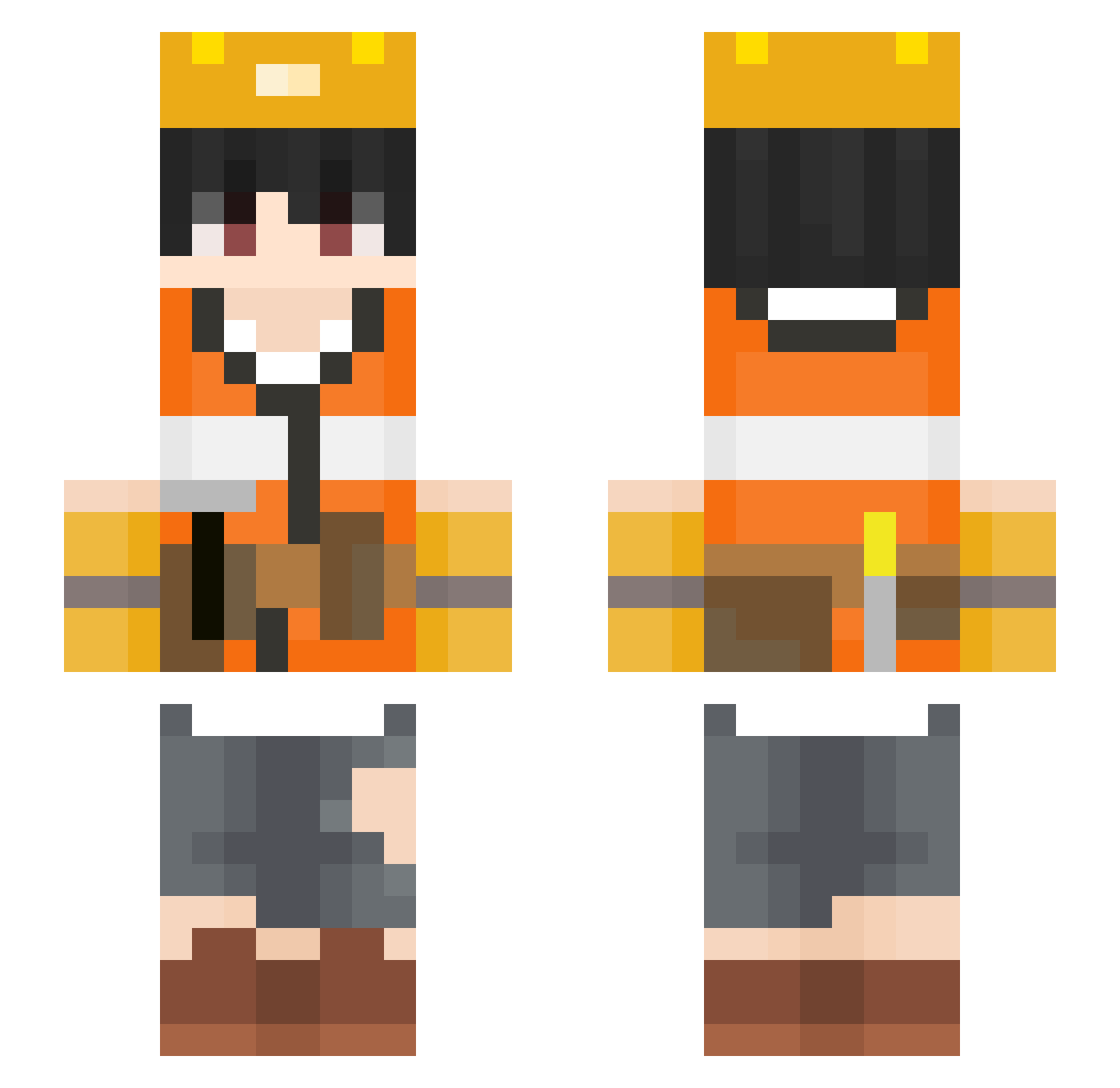 Albondiga55 Minecraft skin, front and back view