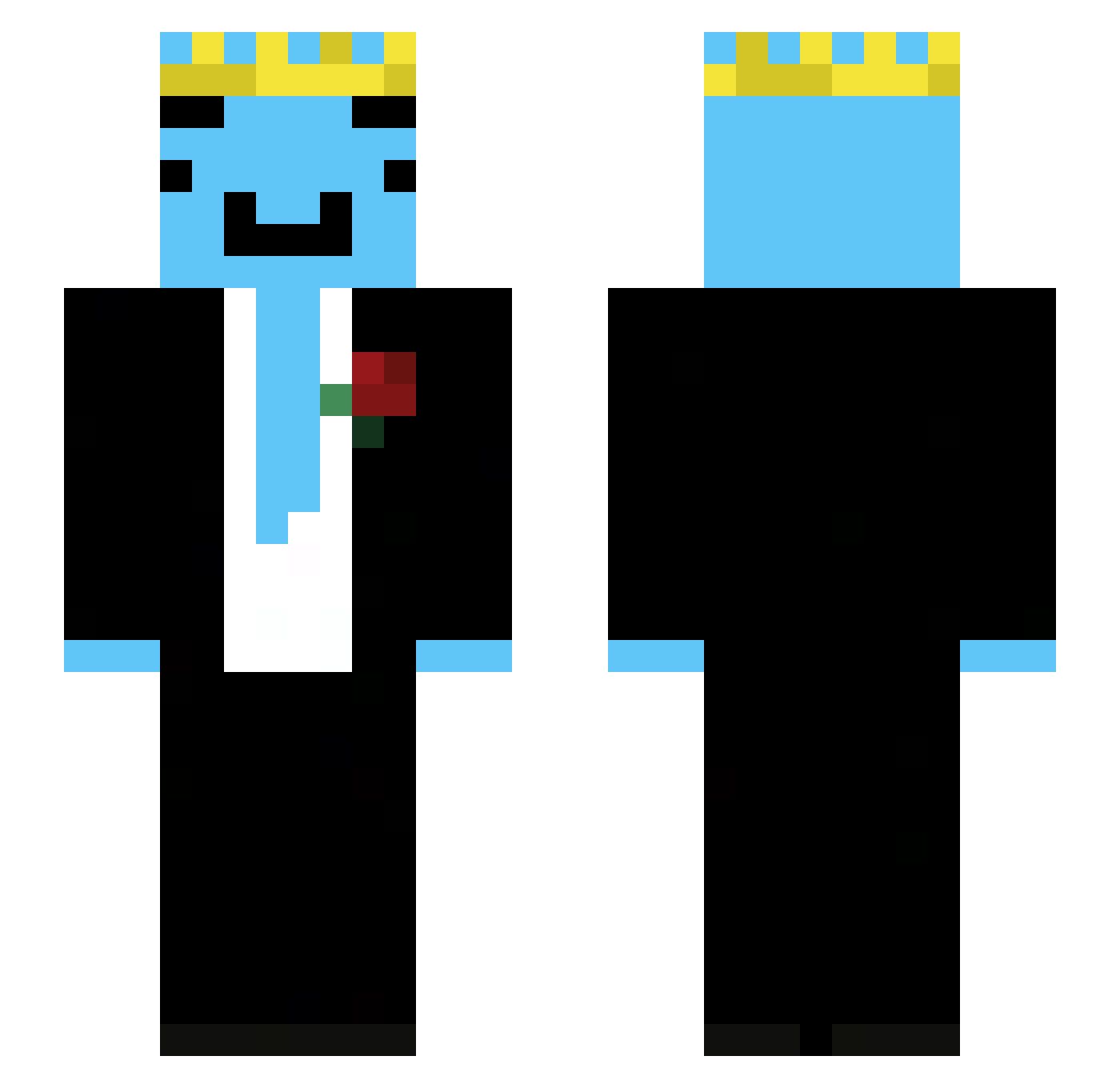 a_noble Minecraft skin, front and back view