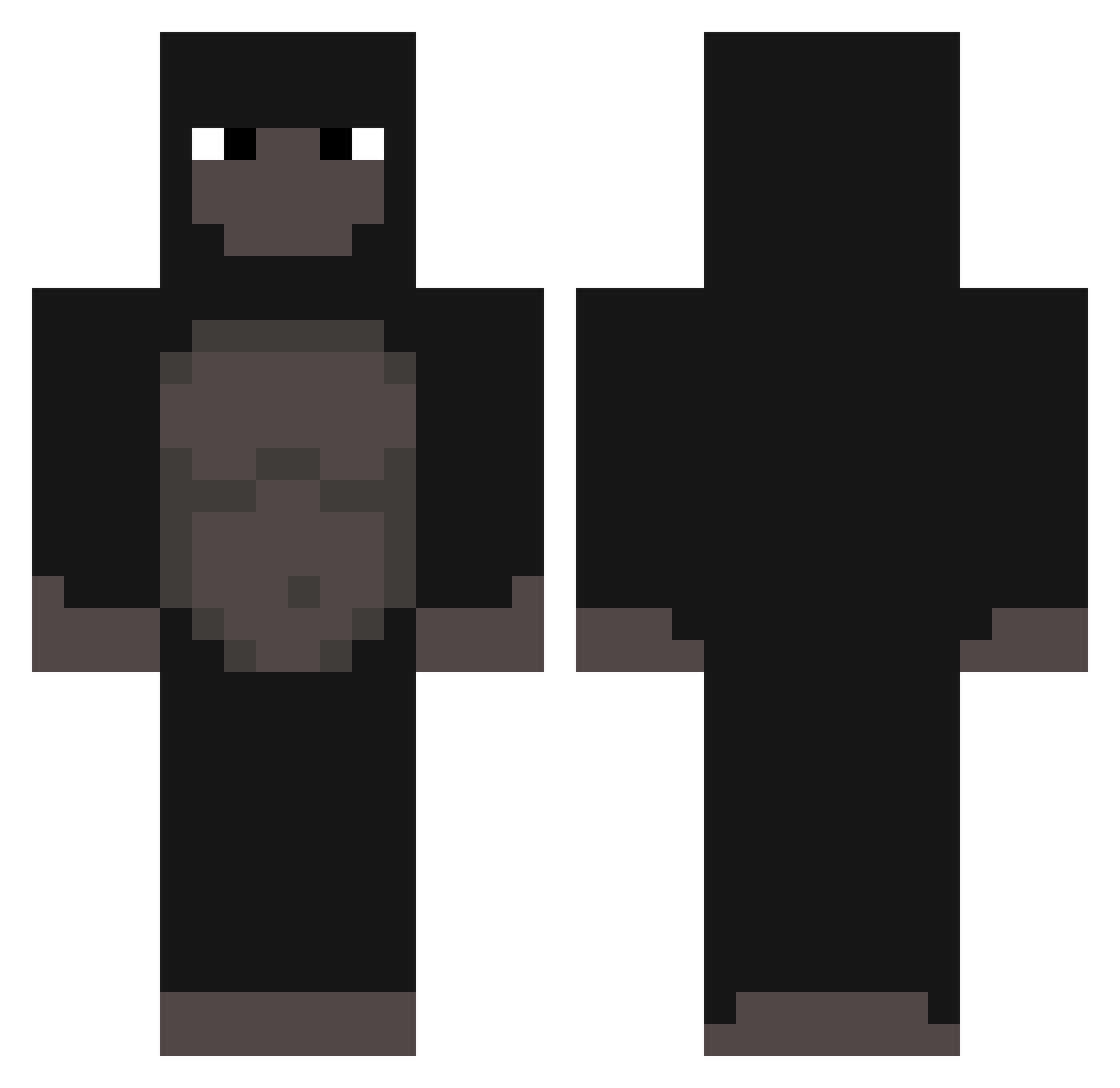 xfun Minecraft skin, front and back view